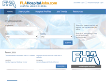 Tablet Screenshot of flahospitaljobs.com
